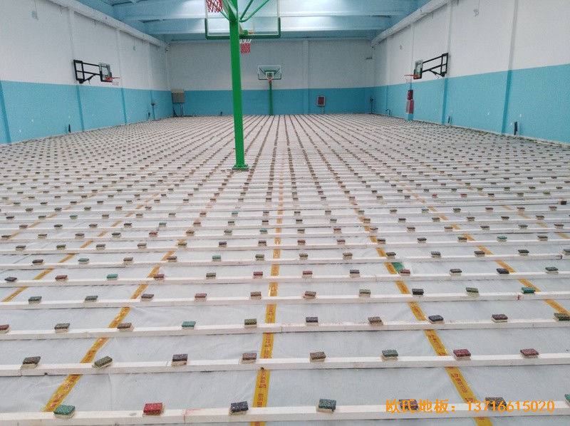 北京昌平体育健身俱乐部体育木地板铺装案例1