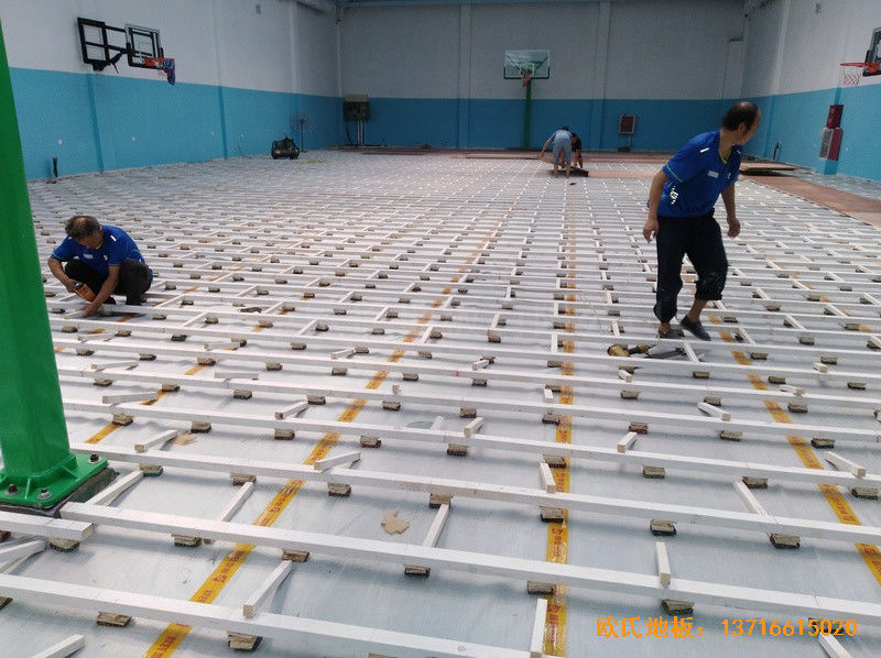 北京昌平体育健身俱乐部体育木地板铺装案例2