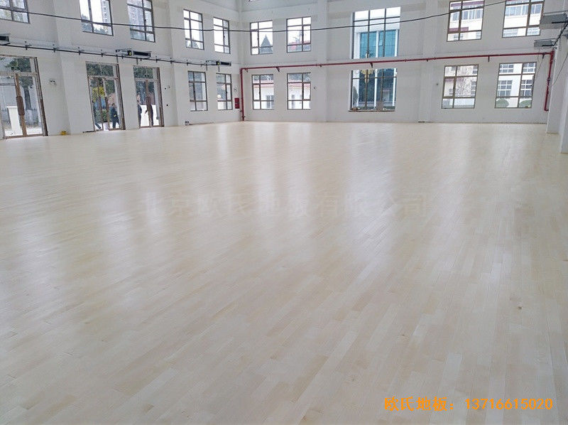 北京良乡1534部队运动馆运动木地板安装案例0