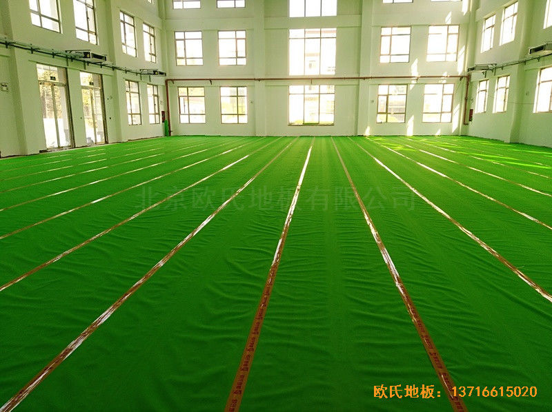 北京良乡1534部队运动馆运动木地板安装案例3
