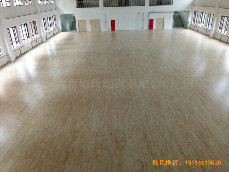 北京赵全营镇天顺小学体育馆运动木地板铺设案例5