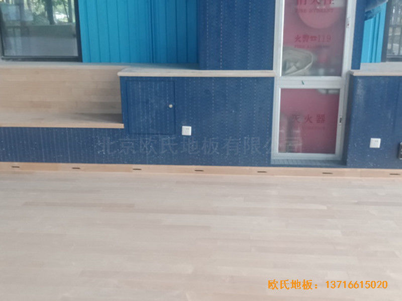 北京顺义供电局篮球馆体育地板施工案例4