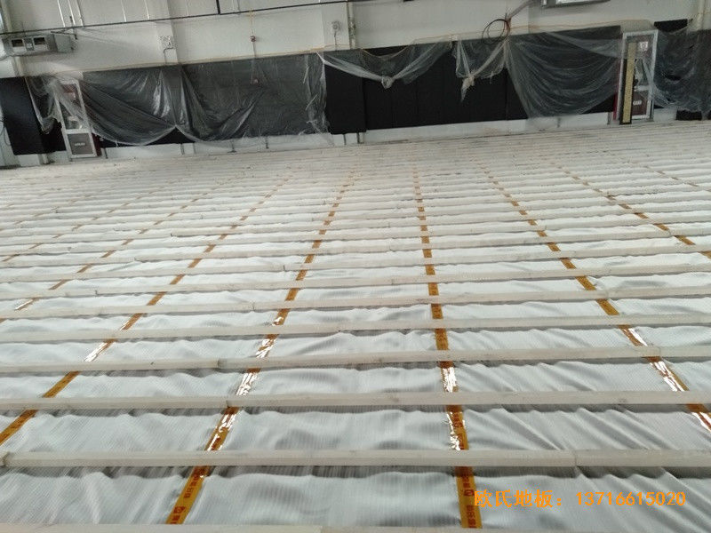 南京乐活体育馆运动木地板施工案例1