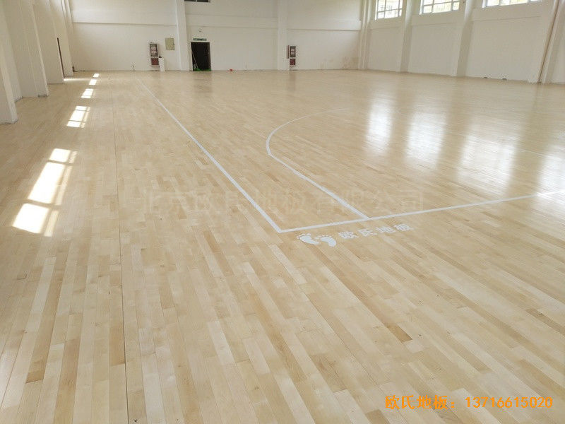 南京浦口党校篮球馆体育地板施工案例4