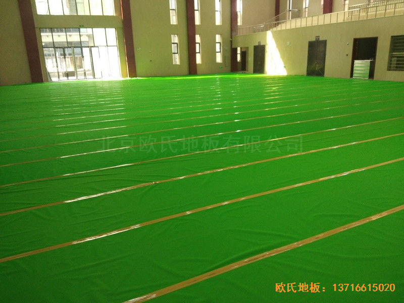 南充特战训练基地篮球馆运动木地板铺装案例2