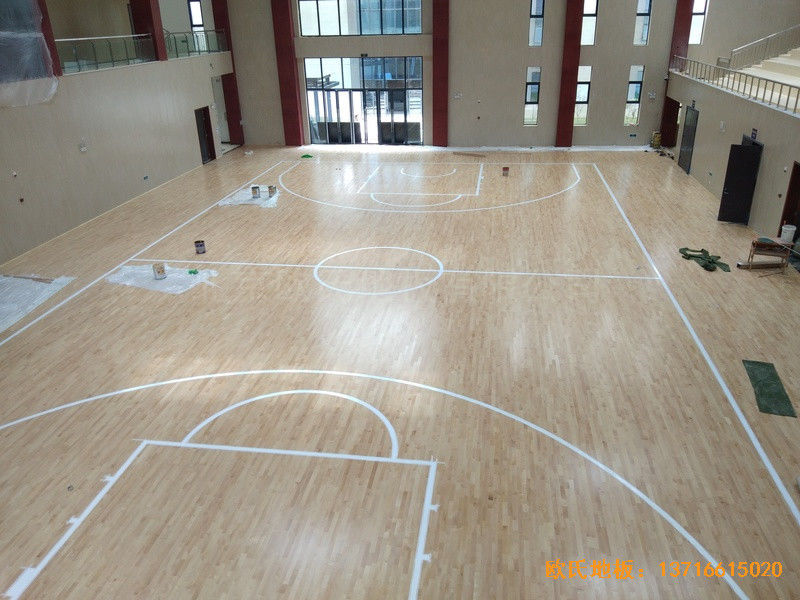 南充特战训练基地篮球馆运动木地板铺装案例5