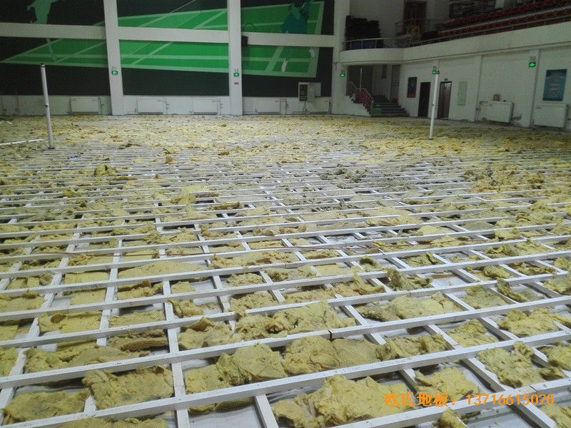 吉林国电双辽发电厂体育馆体育地板安装案例1