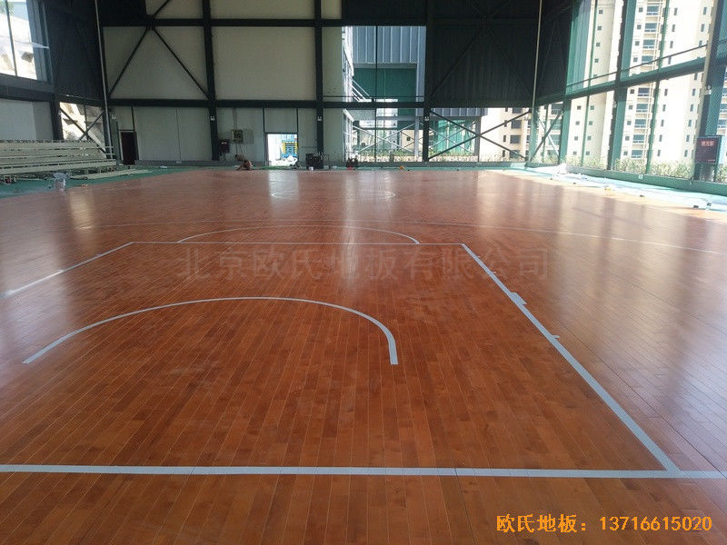 四川泸州合江县人民法院篮球馆体育木地板施工案例1