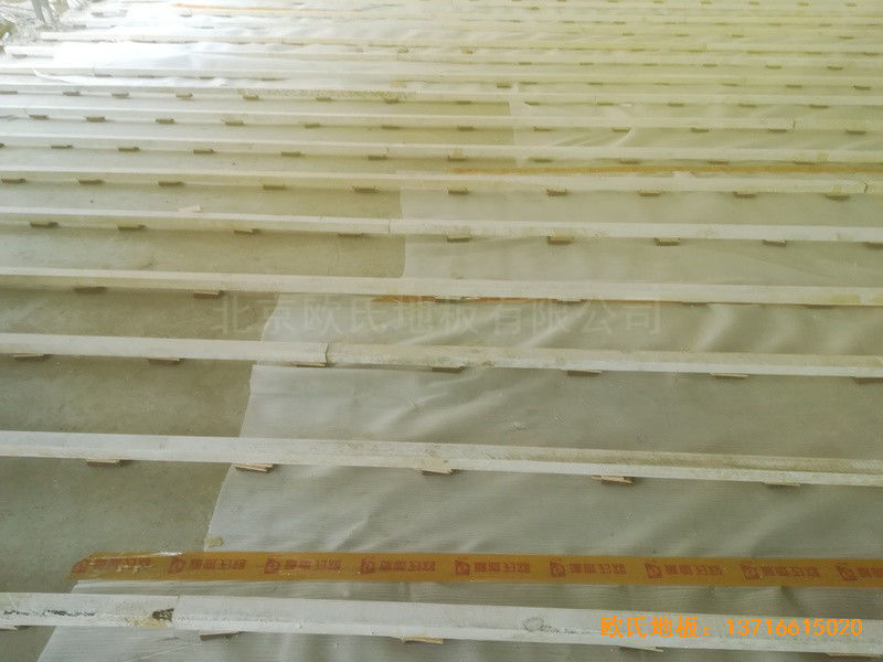 宁夏银川试验中学篮球馆体育地板安装案例1