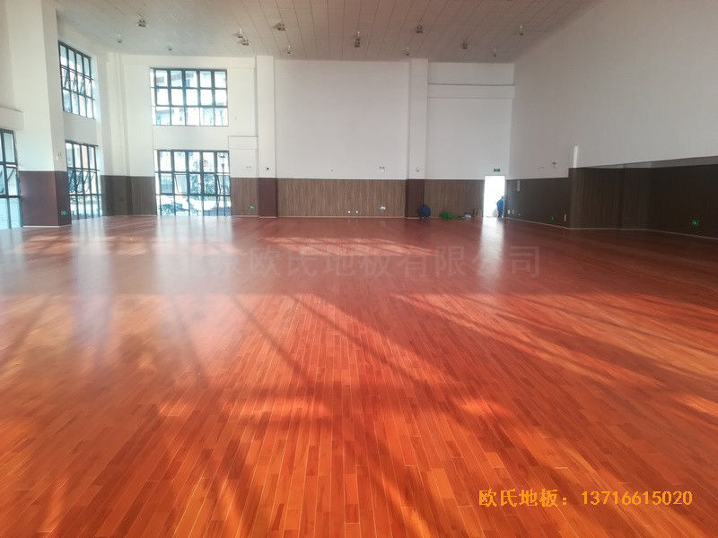 安徽怀宁篮球馆体育木地板铺装案例3