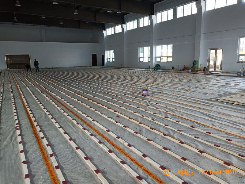 山东临沂公安局篮球馆体育地板铺装案例1