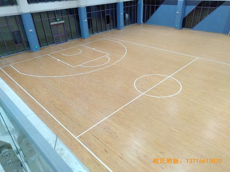 山东实验二小青岛分校篮球馆体育木地板铺装案例3