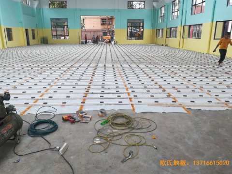 郑州中原区酷康篮球馆运动木地板铺装