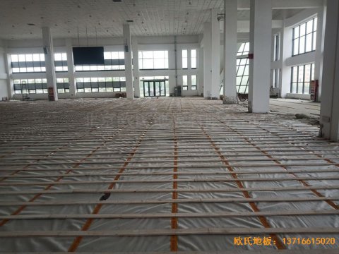 新疆和田昆玉市文化馆体育木地板安装