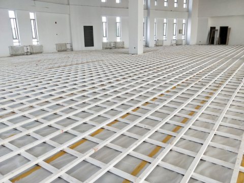 北京房山长阳小学篮球场运动木地板施