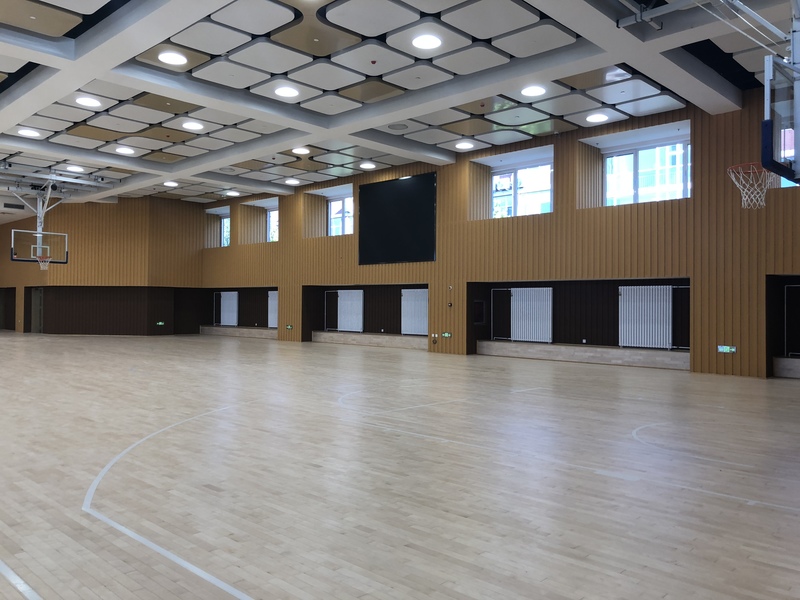 北京昌平新东方外国语学校体育馆木地板施工案例4