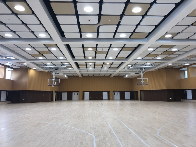 北京昌平新东方外国语学校体育馆木地板施工案例5