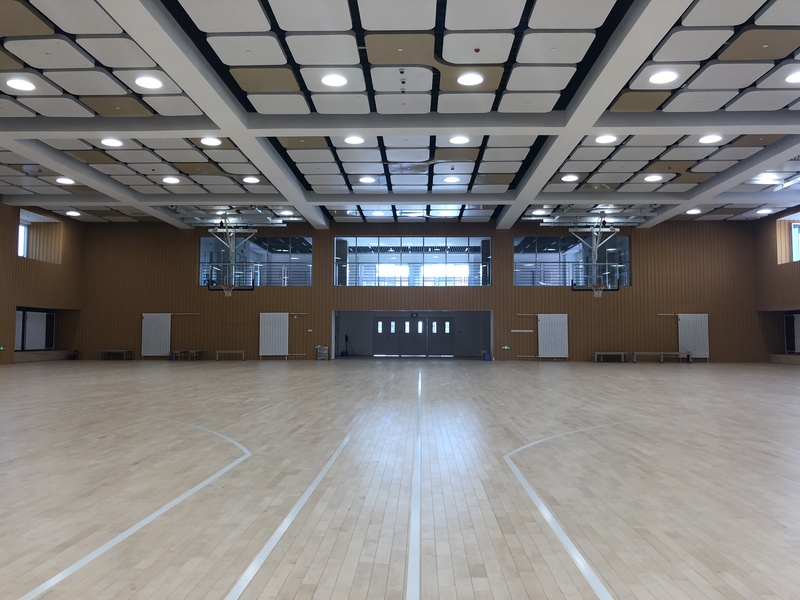 北京昌平新东方外国语学校体育馆木地板施工案例6