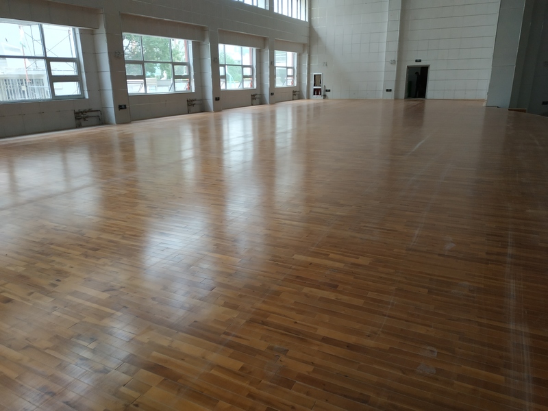 宁夏银川试验中学舞台木地板施工案例5