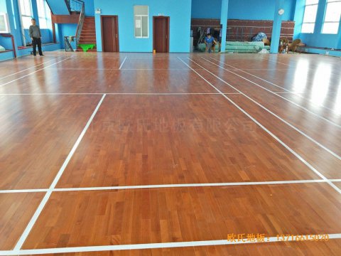 云南公安局小区羽毛球馆体育地板铺设