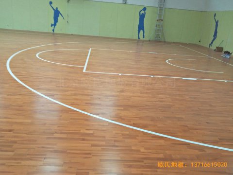 阳煤集团三矿球馆运动地板安装案例