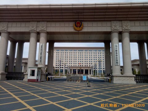 内蒙古乌兰察布公安局训练厅运动木地