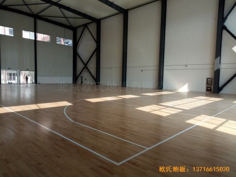 安徽太阳城小学体育馆运动木地板施工