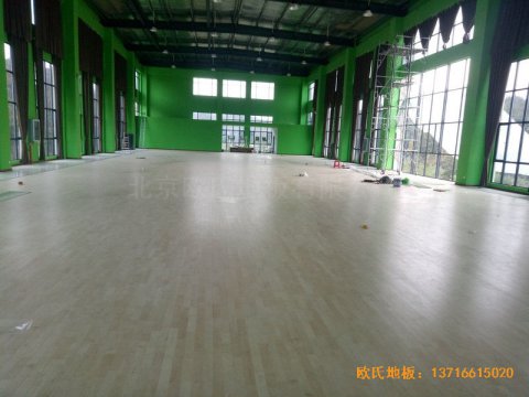 湖北随州运动馆运动木地板安装案例
