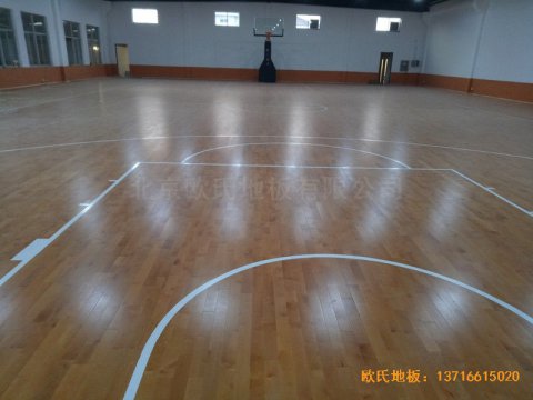 盐城大丰区篮球馆体育木地板铺设案例