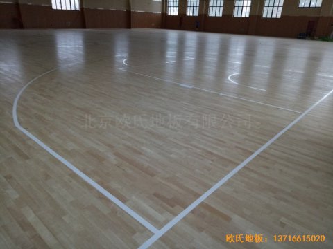 浙江台州路北街道篮球馆运动地板铺设
