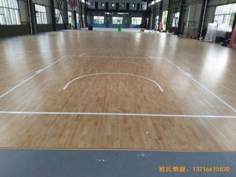 安微淮南开发区篮球馆运动地板施工案