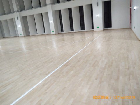 浙江宁波象山分校篮球馆体育地板铺装