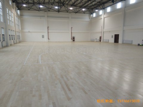 西安63751部队篮球馆体育木地板施工案