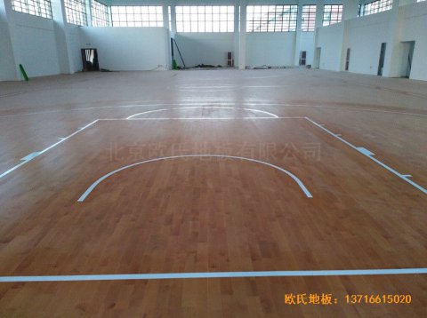江苏徐州悦城小学篮球馆运动地板铺装