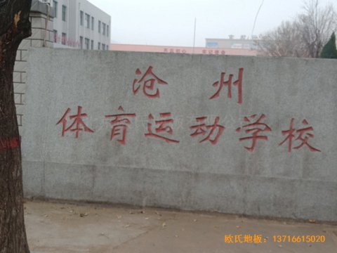 河北沧州体育学校篮球馆体育地板施工