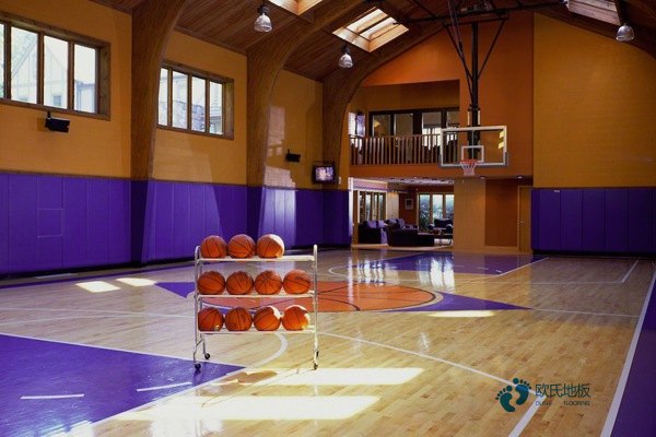 室内篮球场木地板施工图3