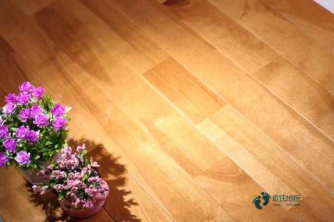 枫木地板铺篮球室